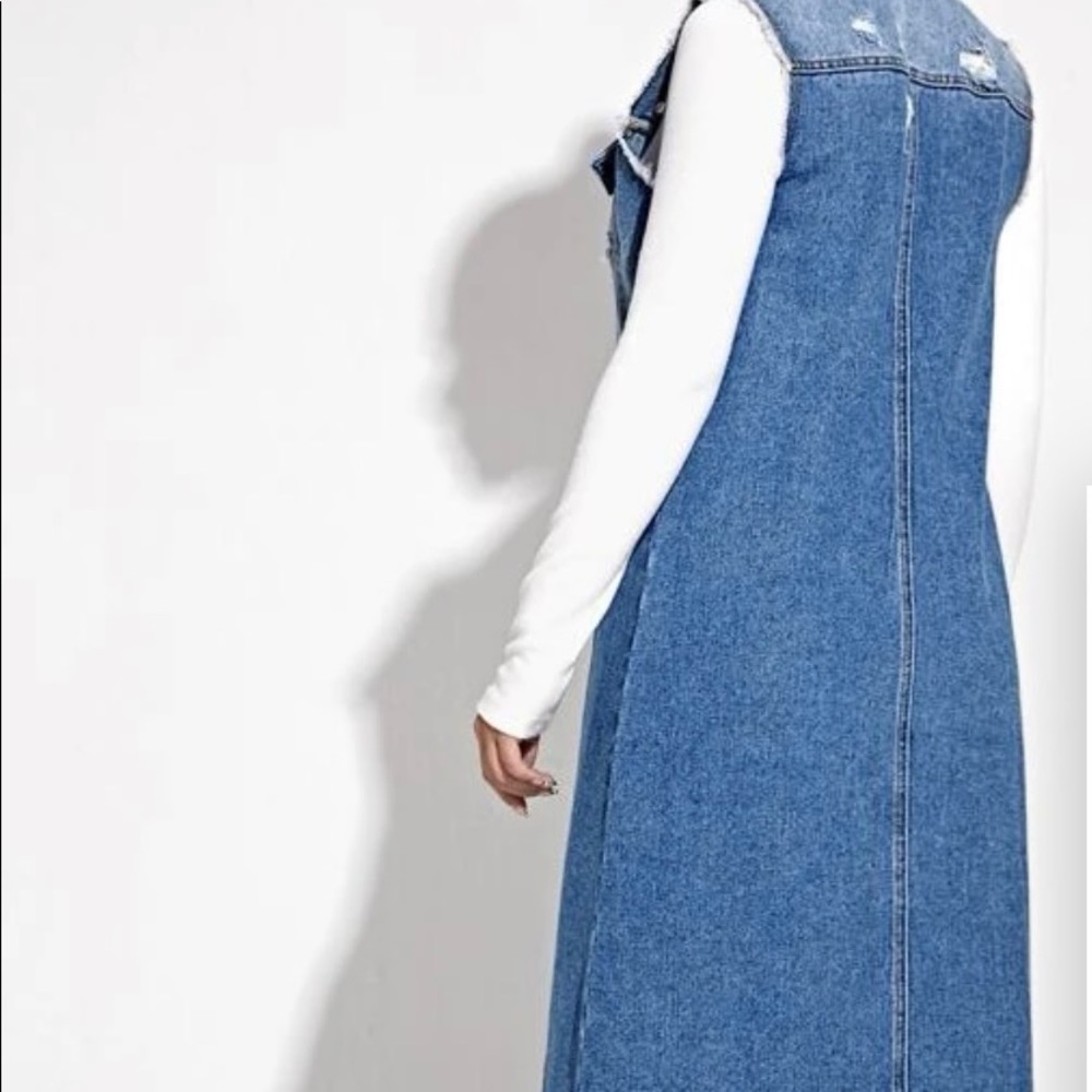 Long denim Jean vest